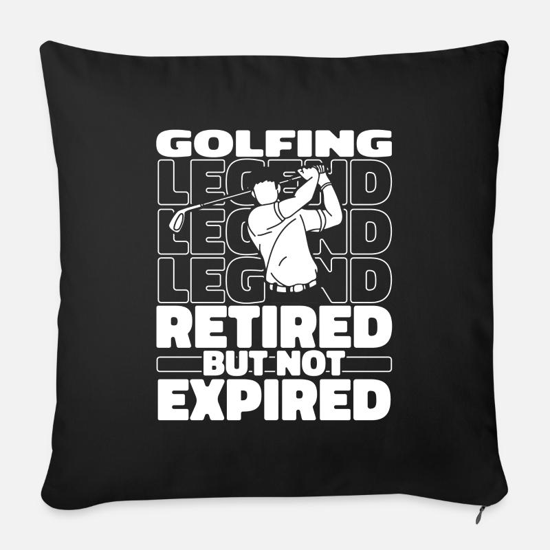 Golf Golfer Golfen Im Ruhestand - Sofakissenbezug 45 x 45 cm - Schwarz