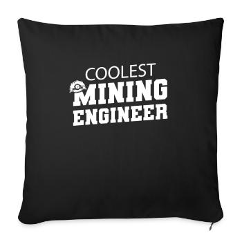 Engineer Mining Engineer - Sofa pillowcase 17,3'' x 17,3'' (45 x 45 cm) - black - Front
