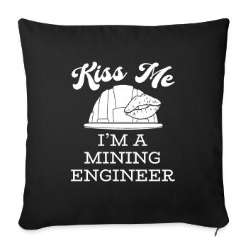 Engineer Mining Engineer - Sofa pillowcase 17,3'' x 17,3'' (45 x 45 cm) - black - Front