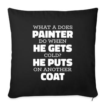 Painter Varnisher - Sofa pillowcase 17,3'' x 17,3'' (45 x 45 cm) - black - Front