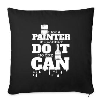 Painter Varnisher - Sofa pillowcase 17,3'' x 17,3'' (45 x 45 cm) - black - Front