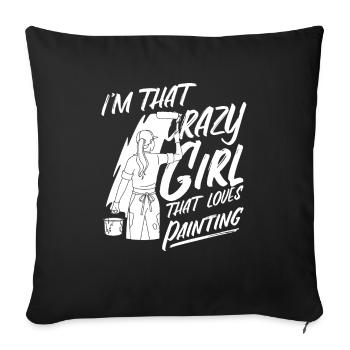 Painter Varnisher - Sofa pillowcase 17,3'' x 17,3'' (45 x 45 cm) - black - Front