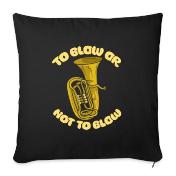 Fanfare Procession Tuba Funny - Sofa pillowcase 17,3'' x 17,3'' (45 x 45 cm) - black - Front