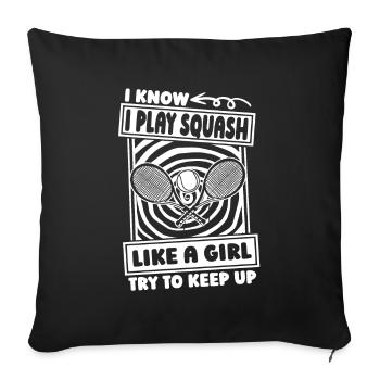 Squash - Sofakissenbezug 45 x 45 cm - Schwarz - Vorne