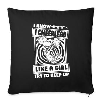 Cheerleader Cheerleading - Sofa pillowcase 17,3'' x 17,3'' (45 x 45 cm) - black - Front