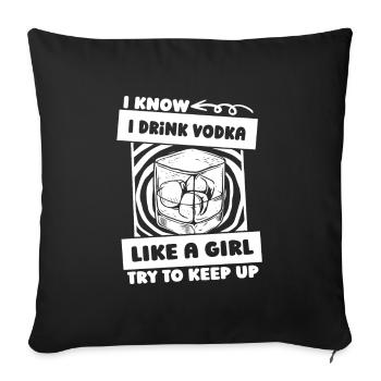 Vodka Wodka - Sofakissenbezug 45 x 45 cm - Schwarz - Vorne