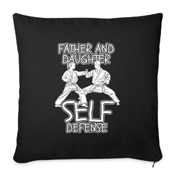 Taekwondo Taekwondo Father - Sofa pillowcase 17,3'' x 17,3'' (45 x 45 cm) - black - Front