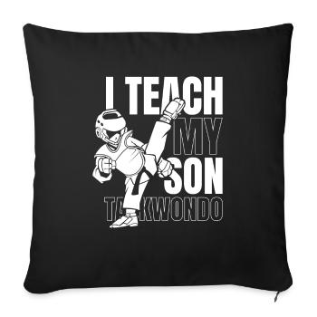 Taekwondo Taekwondo Father - Sofa pillowcase 17,3'' x 17,3'' (45 x 45 cm) - black - Front