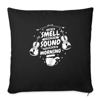 Violin Violin - Sofa pillowcase 17,3'' x 17,3'' (45 x 45 cm) - black - Front