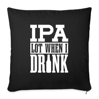 Bière artisanale Bière artisanale Bière drôle - Housse de coussin décorative 45 x 45 cm - noir - Devant