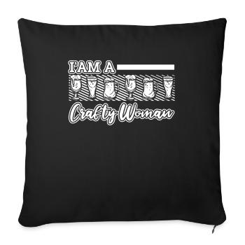 Bière artisanale Bière artisanale Bière drôle - Housse de coussin décorative 45 x 45 cm - noir - Devant