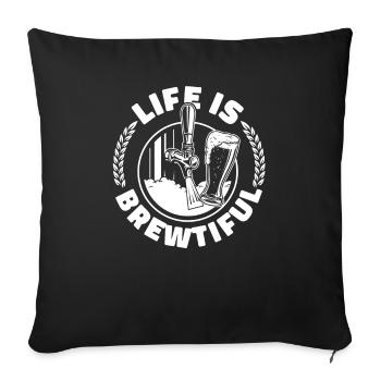 Craft Beer Bier Craftbier Humor - Sofa pillowcase 17,3'' x 17,3'' (45 x 45 cm) - black - Front