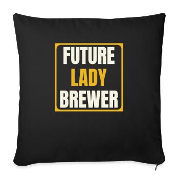 Bière artisanale Bière artisanale Bière drôle - Housse de coussin décorative 45 x 45 cm - noir - Devant