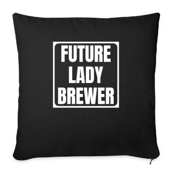 Craft Beer Bier Craftbier - Sofa pillowcase 17,3'' x 17,3'' (45 x 45 cm) - black - Front