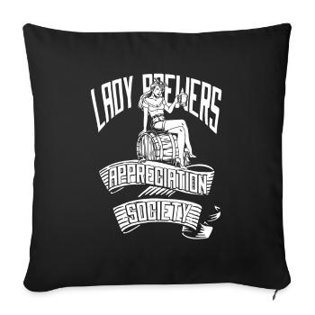Craft Beer Bier Craftbier Dame - Sofa pillowcase 17,3'' x 17,3'' (45 x 45 cm) - black - Front