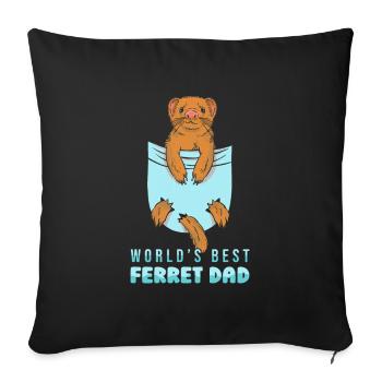 Frettchen Iltis Niedlich - Sofakissenbezug 45 x 45 cm - Schwarz - Vorne