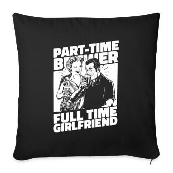 Craft Beer Beer Craft Beer Girlfriend - Sofa pillowcase 17,3'' x 17,3'' (45 x 45 cm) - black - Front