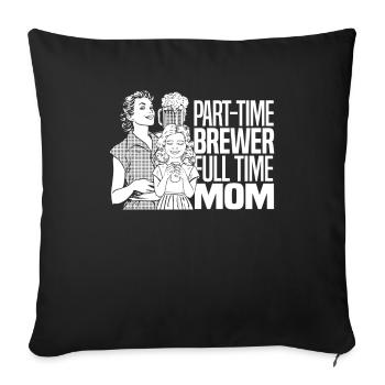 Bière artisanale Bière artisanale Noix de bière - Housse de coussin décorative 45 x 45 cm - noir - Devant