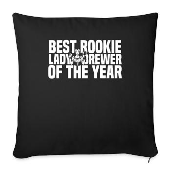 Craft Beer Bier Craftbier Dame - Sofa pillowcase 17,3'' x 17,3'' (45 x 45 cm) - black - Front