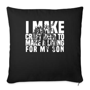 Craft Beer Bier Craftbier - Sofa pillowcase 17,3'' x 17,3'' (45 x 45 cm) - black - Front