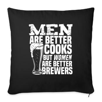 Bière artisanale Bière artisanale Sarcasme de la bière artisanale - Housse de coussin décorative 45 x 45 cm - noir - Devant