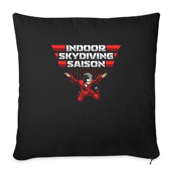 Saison de parachutisme intérieur - Housse de coussin décorative 45 x 45 cm - noir - Devant