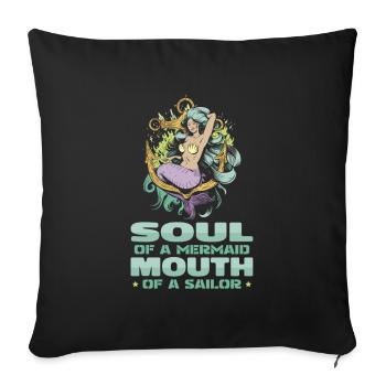 Voilier Voilier Voilier Femmes - Housse de coussin décorative 45 x 45 cm - noir - Devant