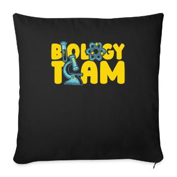 Biology Biologist Team - Sofa pillowcase 17,3'' x 17,3'' (45 x 45 cm) - black - Front