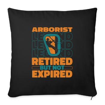 Arboriculteur Arboriculteur à la retraite - Housse de coussin décorative 45 x 45 cm - noir - Devant