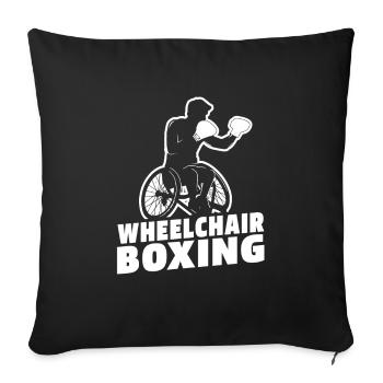 Boxen Boxer Rollstuhl - Sofakissenbezug 45 x 45 cm - Schwarz - Vorne