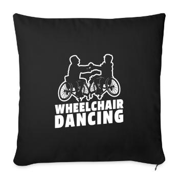 Danseur dansant en fauteuil roulant - Housse de coussin décorative 45 x 45 cm - noir - Devant