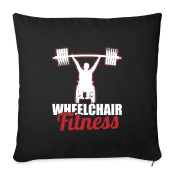 Fitness Wheelchair - Sofa pillowcase 17,3'' x 17,3'' (45 x 45 cm) - black - Front