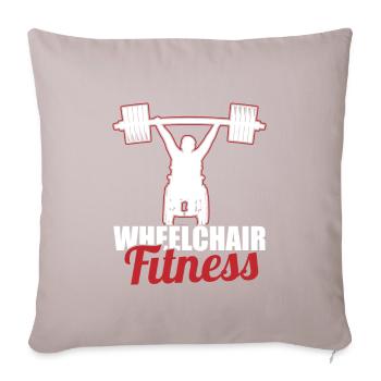 Fauteuil roulant de fitness - Housse de coussin décorative 45 x 45 cm - taupe clair - Devant