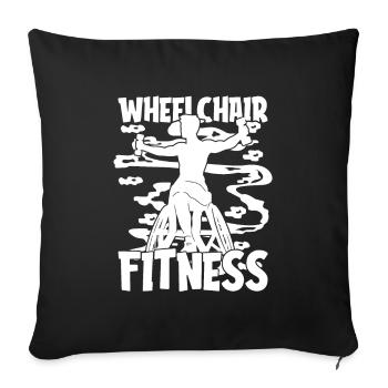 Fitness Wheelchair - Sofa pillowcase 17,3'' x 17,3'' (45 x 45 cm) - black - Front