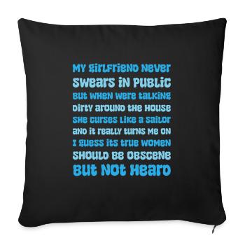 Sailing Sailor Sailboat Funny - Sofa pillowcase 17,3'' x 17,3'' (45 x 45 cm) - black - Front