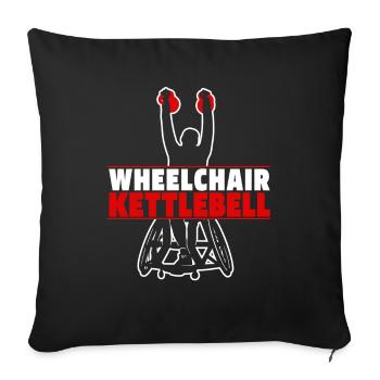 Kettlebell Wheelchair - Sofa pillowcase 17,3'' x 17,3'' (45 x 45 cm) - black - Front