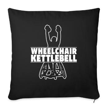 Kettlebell Wheelchair - Sofa pillowcase 17,3'' x 17,3'' (45 x 45 cm) - black - Front