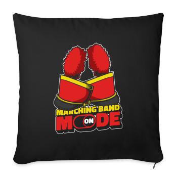 Fan train marching band - Sofa pillowcase 17,3'' x 17,3'' (45 x 45 cm) - black - Front