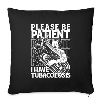 Fanfare Procession Tuba Funny - Sofa pillowcase 17,3'' x 17,3'' (45 x 45 cm) - black - Front