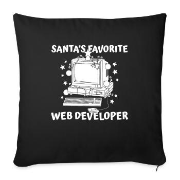 Web Developer Web Developer - Sofa pillowcase 17,3'' x 17,3'' (45 x 45 cm) - black - Front