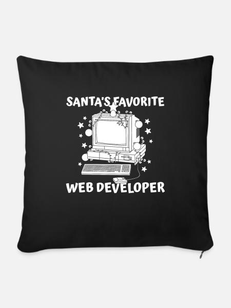 Web Entwickler Webdeveloper - Sofakissenbezug 45 x 45 cm - Schwarz