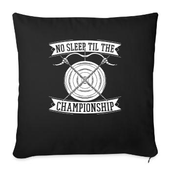 Tir à l’arc Archer de tir à l’arc - Housse de coussin décorative 45 x 45 cm - noir - Devant