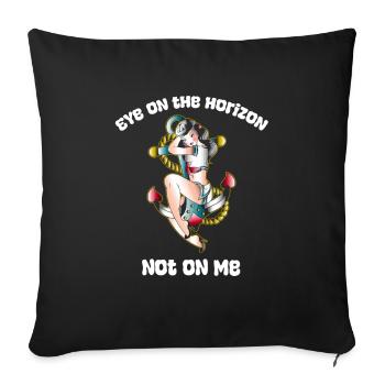Sailing Sailor Sailboat Cool Sailboat Women - Sofa pillowcase 17,3'' x 17,3'' (45 x 45 cm) - black - Front