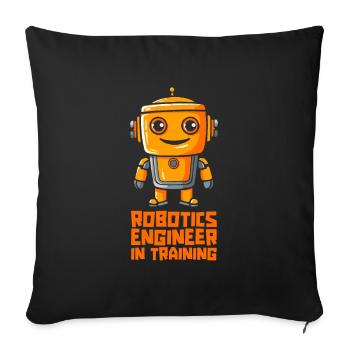 Formation robotique Ai robot - Housse de coussin décorative 45 x 45 cm - noir - Devant