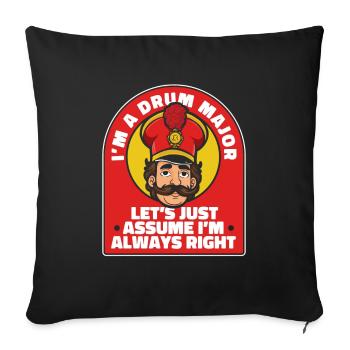 Ventilateur conduisant le train Spielmannszug cool - Housse de coussin décorative 45 x 45 cm - noir - Devant