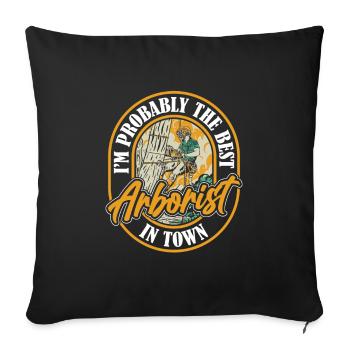 Arborist Tree Climber Arborist Best - Sofa pillowcase 17,3'' x 17,3'' (45 x 45 cm) - black - Front