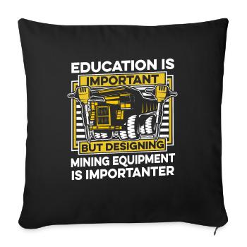 Engineer Lustig Mining Engineer - Sofa pillowcase 17,3'' x 17,3'' (45 x 45 cm) - black - Front