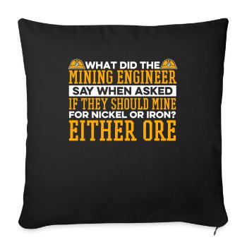 Engineer Lustig Mining Engineer - Sofa pillowcase 17,3'' x 17,3'' (45 x 45 cm) - black - Front