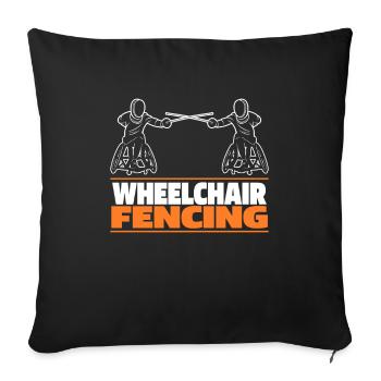 Fencing Fencing Wheelchair - Sofa pillowcase 17,3'' x 17,3'' (45 x 45 cm) - black - Front