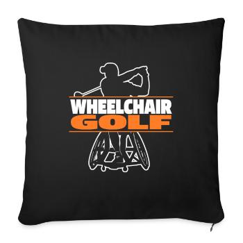 Golf Golfer Golfing Wheelchair Golf - Sofa pillowcase 17,3'' x 17,3'' (45 x 45 cm) - black - Front